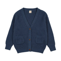 Analogy by Lil Legs Vntg Blue Heath Signature Collection Grandpa Cardigan