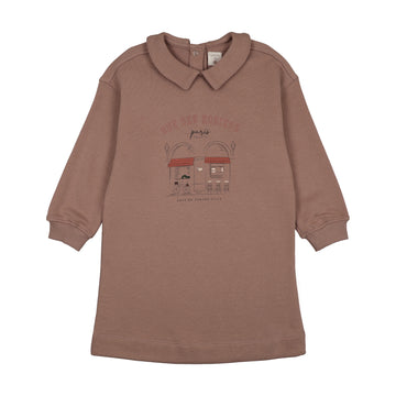 Analogy by Lil Legs Dried Rose Lil People Cafe Girls Sweatshirt Dress