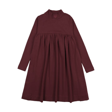 Analogy by Lil Legs Burgundy Rugged Threads Mockneck Dress