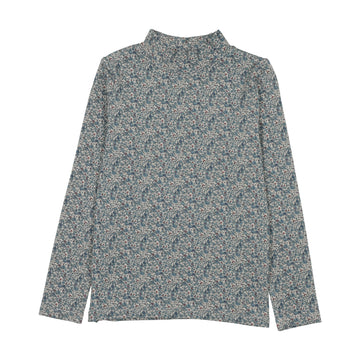 Analogy by Lil Legs Misty Blu Print Wardrobe Staples Printed Mockneck