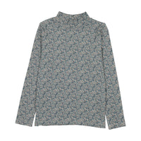 Analogy by Lil Legs Misty Blu Print Wardrobe Staples Printed Mockneck