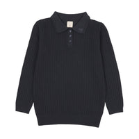 Analogy by Lil Legs Navy Signature Collection Boys Knit Polo