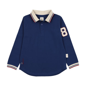 Analogy by Lil Legs Bellwether Blue Limited Capsule Polo Ls