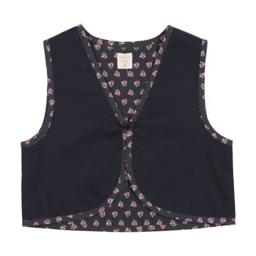 Analogy by Lil Legs Navy Home Garden Contrast Trim Vest