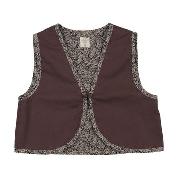 Analogy by Lil Legs Vintage Purple Home Garden Contrast Trim Vest