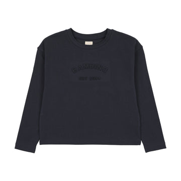 Analogy by Lil Legs Navy Denim Day Girls Boxy Tee
