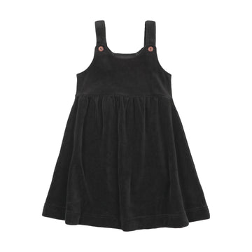 Analogy by Lil Legs Black Velour Vibes Velour Girls Jumper