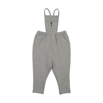 Analogy by Lil Legs Light Gray Heather Limited Capsule Bib Overalls