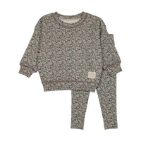 Analogy by Lil Legs Vntg Prpl Print Wardrobe Staples Printed Toddler Set