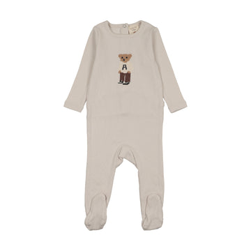 Analogy by Lil Legs Ivory Lil People Bear Footie