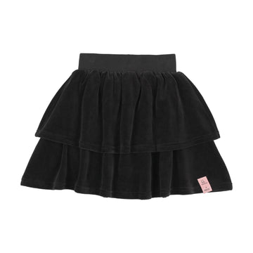 Analogy by Lil Legs Black Velour Vibes Velour Girl Skirt
