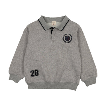 Analogy by Lil Legs Light Gray Heather Fan Club Polo Sweatshirt