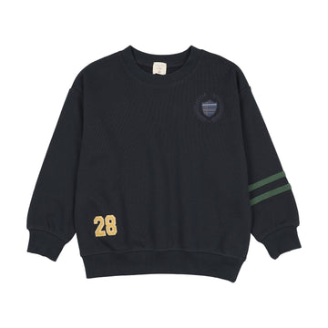 Analogy by Lil Legs Navy Fan Club Boys Sweatshirt-Little Logo