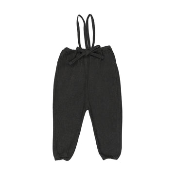 Lil Legs Black Denim Rugged Threads Bubble Suspender Pants