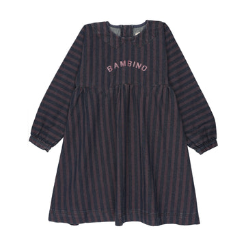 Analogy by Lil Legs Denim/Burgundy Denim Day Dress