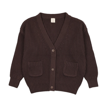 Analogy by Lil Legs Chocolate Brown Signature Collection Grandpa Cardigan