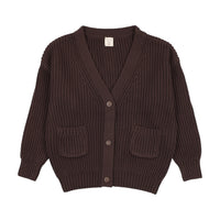 Analogy by Lil Legs Chocolate Brown Signature Collection Grandpa Cardigan