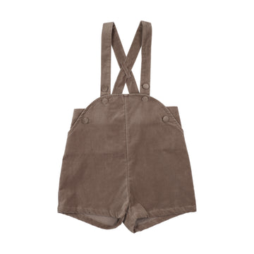 Analogy by Lil Legs Misty Oat Occasion Wear Velvet Overalls
