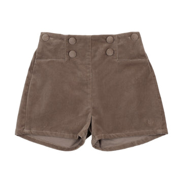 Analogy by Lil Legs Misty Oat Occasion Wear Velvet Shorts