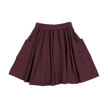 Analogy by Lil Legs Plum Wardrobe Staples Pocket Circle Skirt
