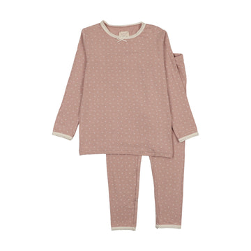 Lil Legs Pink Print Maxi Loungewear Tiny Twig Lounge Set