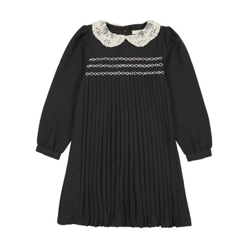 Analogy by Lil Legs Black Occasion Wear Pleated Dress