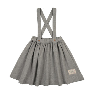 Lil Legs Light Gray Heather Limited Capsule Suspender Skirt