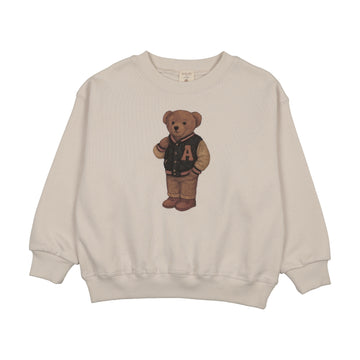 Analogy by Lil Legs Ivo/Print Lil People Varsity Bear Sweatshirt- Boy