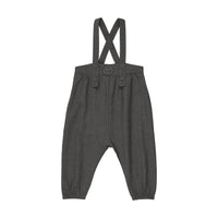 Analogy by Lil Legs Mid Grey Plaid Edition Boys Long Romper