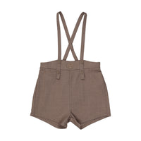 Analogy by Lil Legs Misty Oat Heath Plaid Edition Boys Overall Shorts