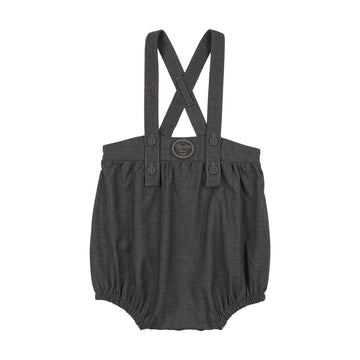 Analogy by Lil Legs Mid Grey Plaid Edition Boys Romper