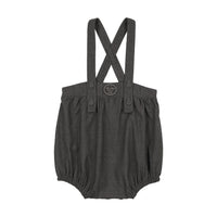 Analogy by Lil Legs Mid Grey Plaid Edition Boys Romper
