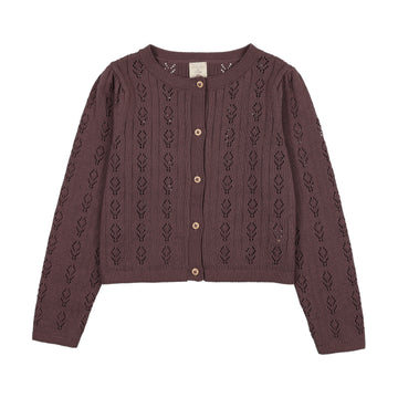 Analogy by Lil Legs Vintage Purple Signature Collection Girls Cardigan