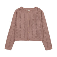 Analogy by Lil Legs Dried Rose Signature Collection Girls Cardigan
