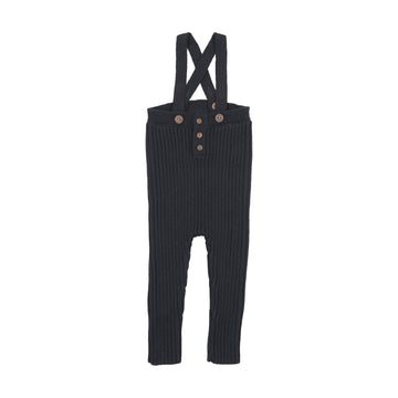Analogy by Lil Legs Navy Signature Collection Toddler Rib Knit Overall