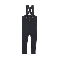 Analogy by Lil Legs Navy Signature Collection Toddler Rib Knit Overall