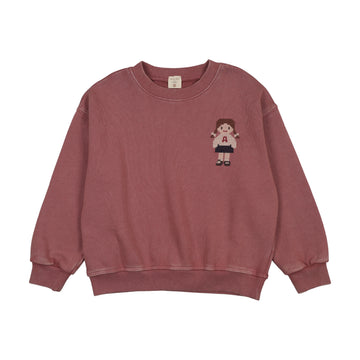 Analogy by Lil Legs Vintage Pink Lil People Doll Sweatshirt