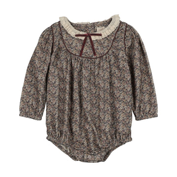 Analogy by Lil Legs Oxford Tan Prin Home Garden Girl Romper