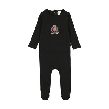 Lil Legs Black Maxi Loungewear Classic Footie