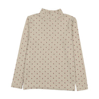 Analogy by Lil Legs Ecru Sweet Campaign Printed Mockneck