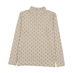 Analogy by Lil Legs Ecru Sweet Campaign Printed Mockneck
