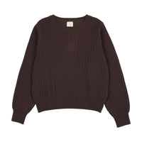 Analogy by Lil Legs Chocolate Brown Signature Collection Girls Sweater