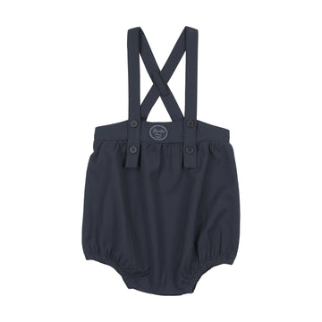 Analogy by Lil Legs Navy Plaid Edition Boys Romper
