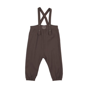 Analogy by Lil Legs Chocolate Brown Plaid Edition Boys Long Romper