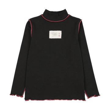 Analogy by Lil Legs Black Limited Capsule Mock Neck Top