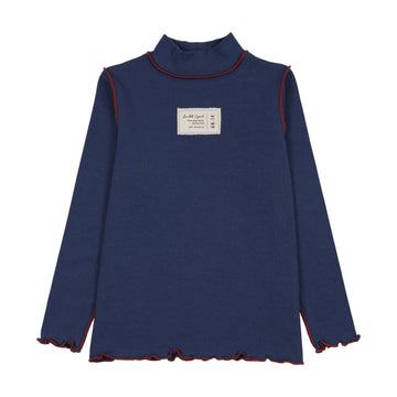Analogy by Lil Legs Bellwether Blue Limited Capsule Mock Neck Top