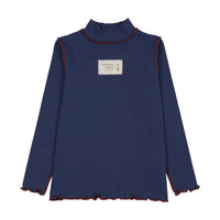 Analogy by Lil Legs Bellwether Blue Limited Capsule Mock Neck Top