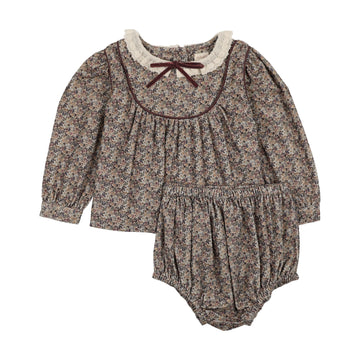 Analogy by Lil Legs Oxford Tan Prin Home Garden Toddler Girls Set