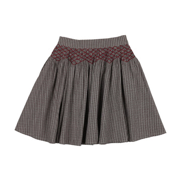 Analogy by Lil Legs Soft Grey Plaid Edition Girls Skirt