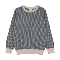 Analogy by Lil Legs Dried Blue Heirloom Knits Boys Crew Neck
